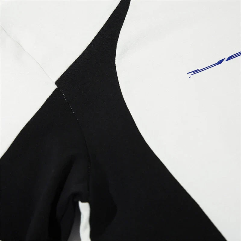 Color Block Patchwork Oversized T-Shirt