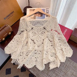 Crochet Versatile Shawl Cropped Handmade Top
