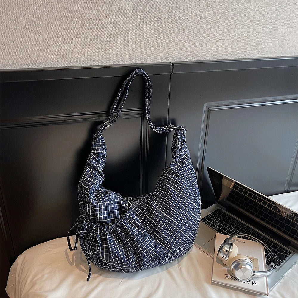 Korean Style Plaid Crossbody Bag