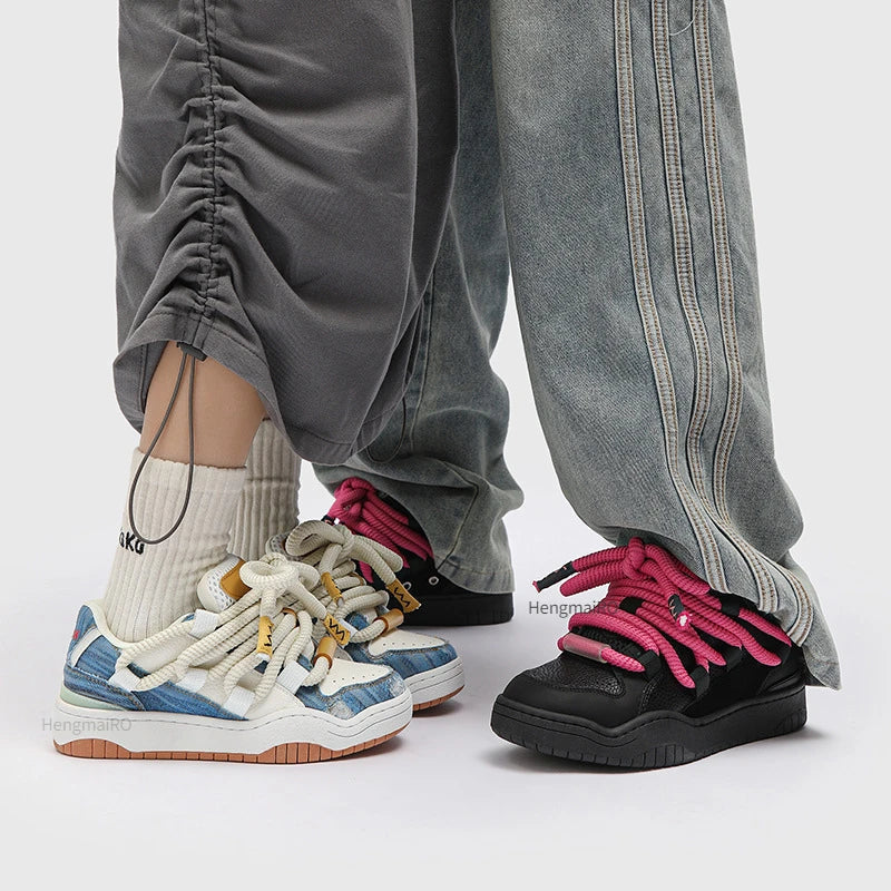 Retro Y2K Bread Punk School Skateboard Sneakers