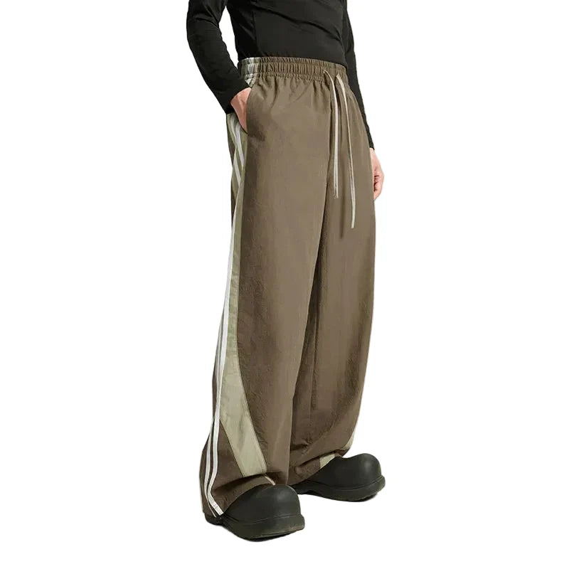 Brown Straight Leg Athletic Pants