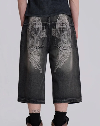 Rivet Design Wing Pattern High Jorts