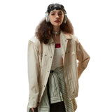 Boxy Fit Pocket Varsity Jacket