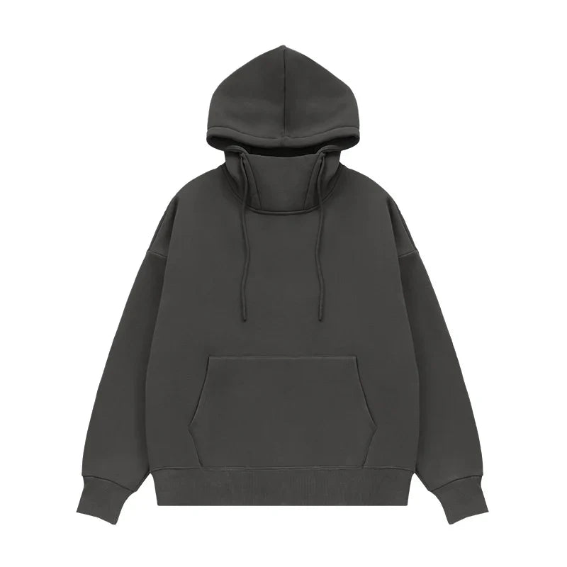 Basic Thick Fleece High Neck Hoodies