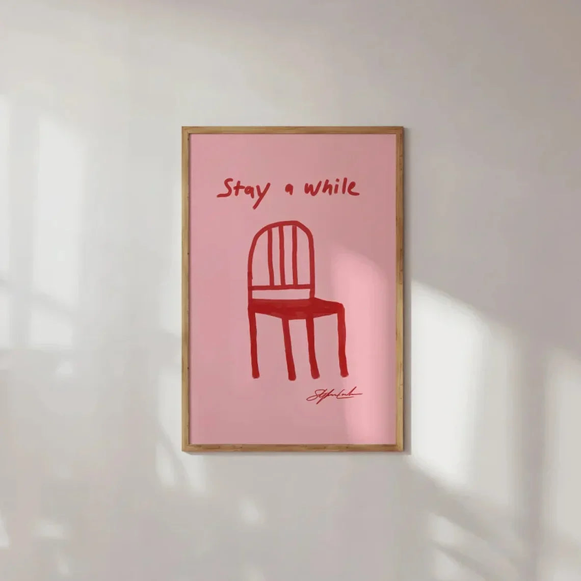 Simple Trendy Text Printing Poster