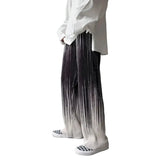 Silk Pleated Wide Leg Abstract Pants