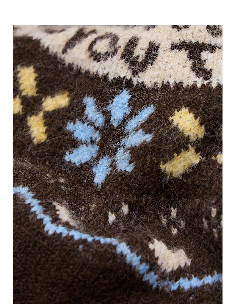 Fair Isle Grandma Aesthetic Sweater
