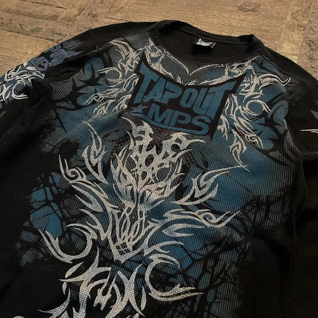 Vintage Oversized Long Sleeve Gothic T-Shirt