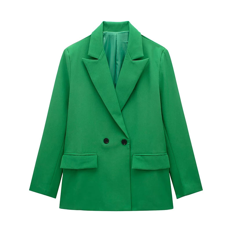 Women Double Breasted Old Money Blazer