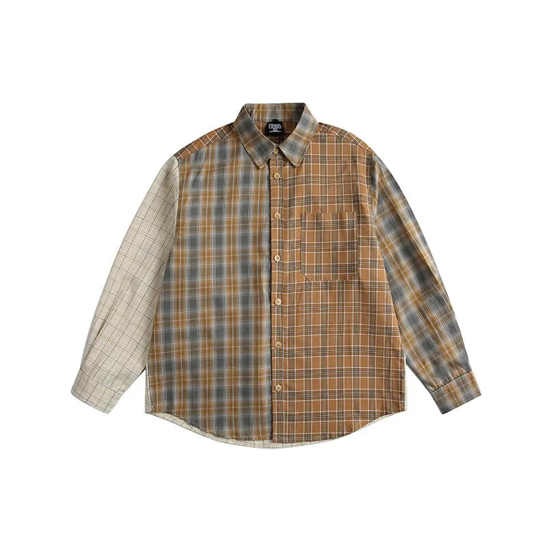 Plaid Loose Casual Oversize Long Sleeve Shirt