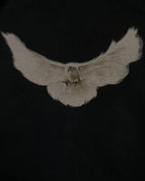 Retro Pigeon Graphic Print Hoodie