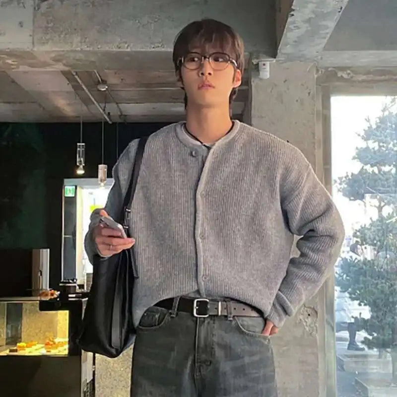 Knitted Korean Style Loose Cardigan