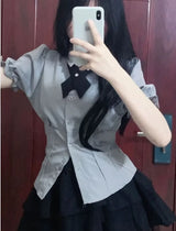 Blusas delgadas japonesas Kawaii
