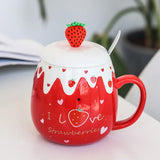 Cute Strawberry Ceramic Mug