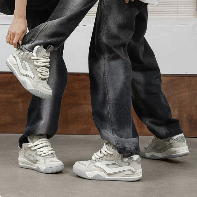 Retro American Rocket Platform School Sneakers