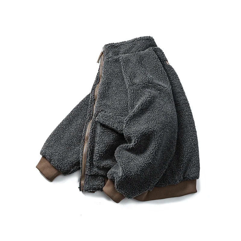 Faux Fur Thicken Cargo Puffer Jacket