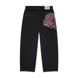 Y2K Blossom Embroidery Straight Leg Jeans