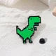 Recreational Pixel Style Dinosaur Carton Metal Brooch