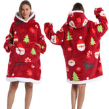 Strawberry Printed Oversized Blanket Hoodie