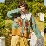 Van Gogh Sunflower Vintage Cardigan