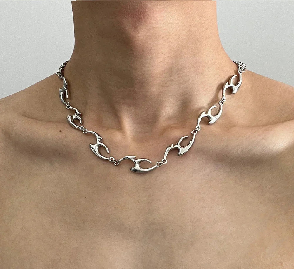 Cyperpunk Titanium Steel Necklace