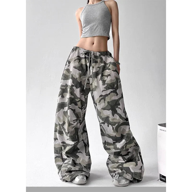 Camo Vintage Wide Leg Cargo Pants