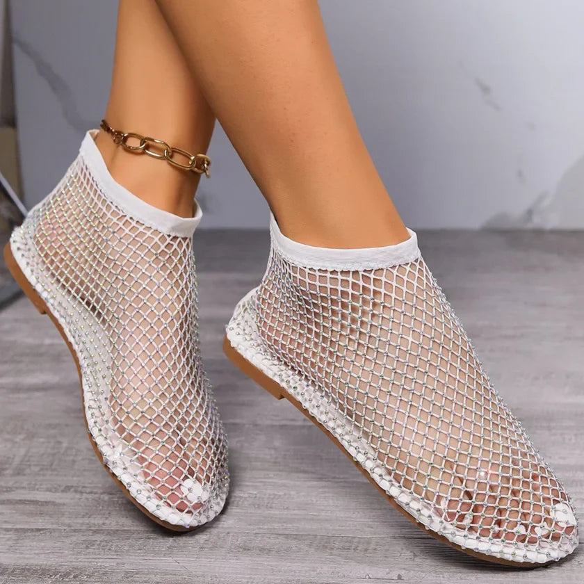 Baddie Hollow Flat Rounded Sandlas