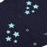 Midnight Knitted Stars Cardigan