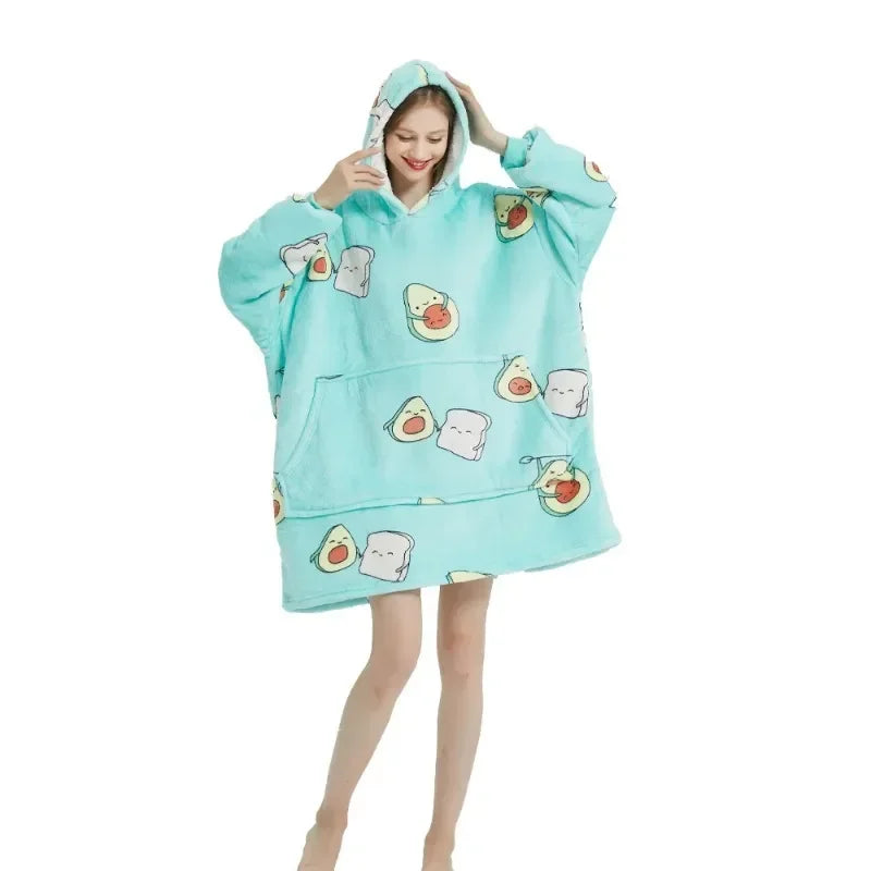 Winter Blanket Hoodie Oversized Sweatshirt