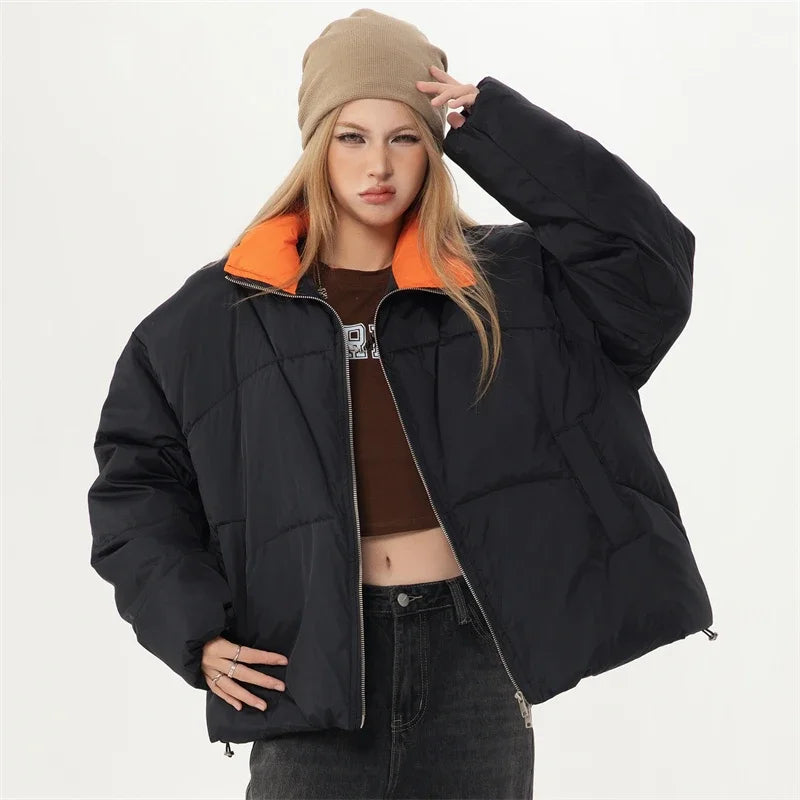 Insulated Padded Zip-up Puffer Jacket
