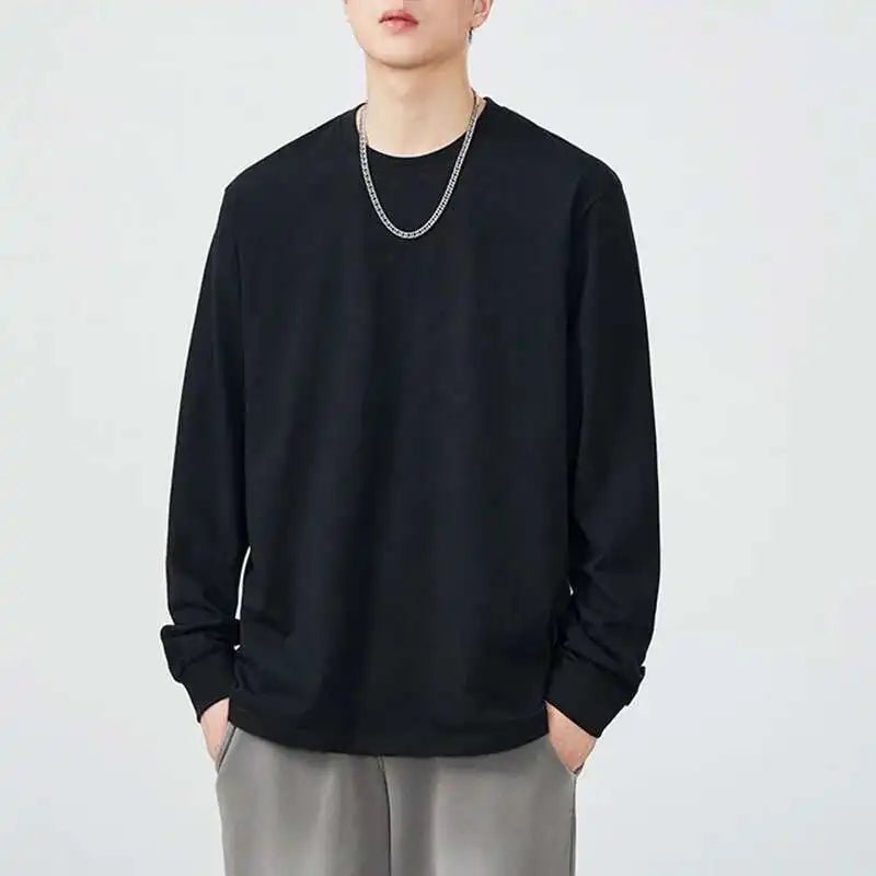 Casual Solid Color Long Sleeved T-Shirt