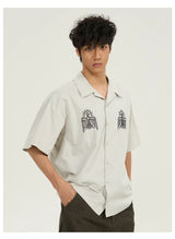Vintage Cuban Collar Loose Fit Shirt