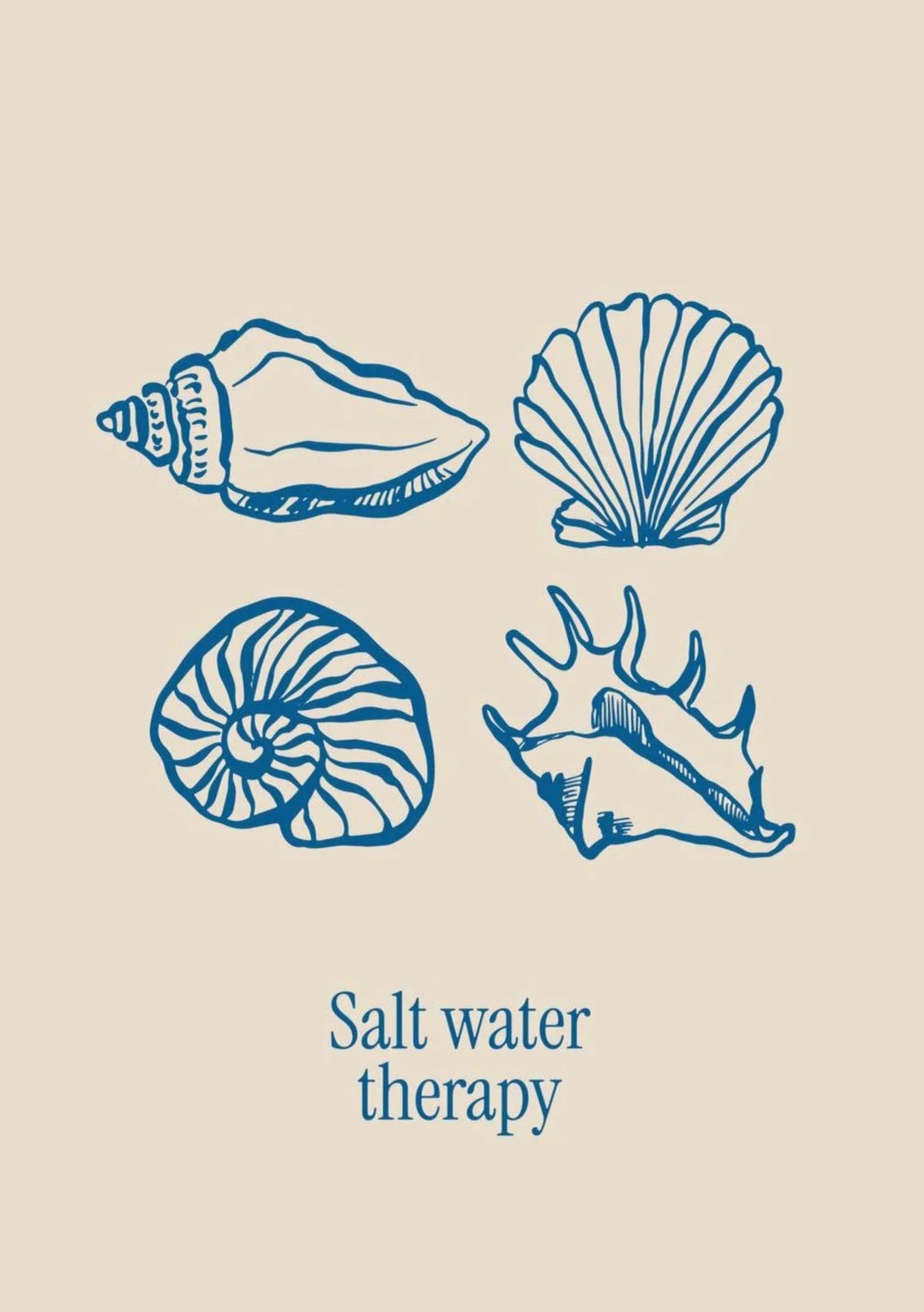 Pósteres de minimalismo relajante junto al mar