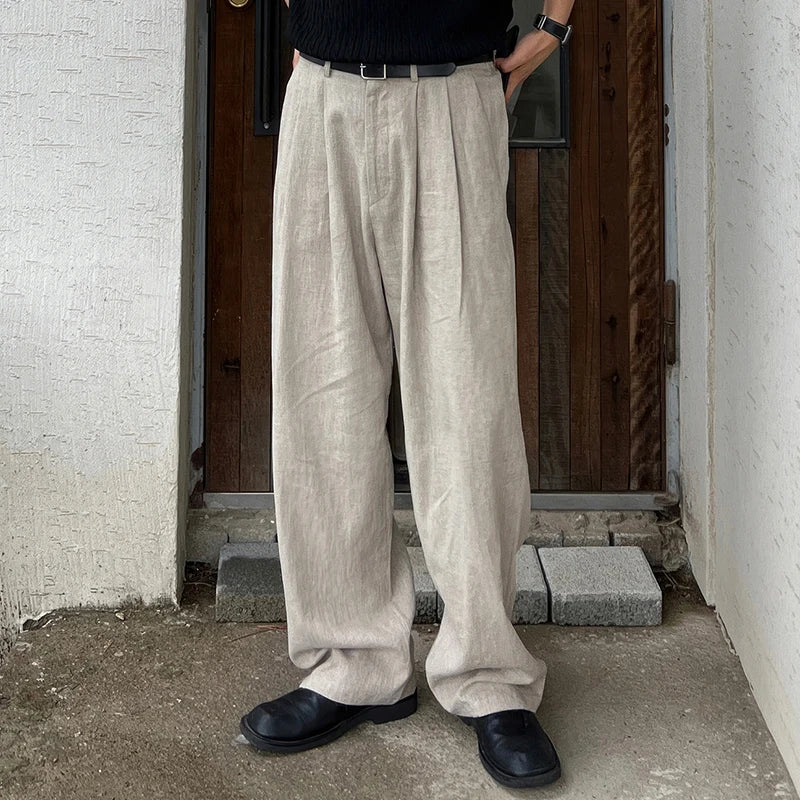 Japanese Style Draped Wide Leg Pants