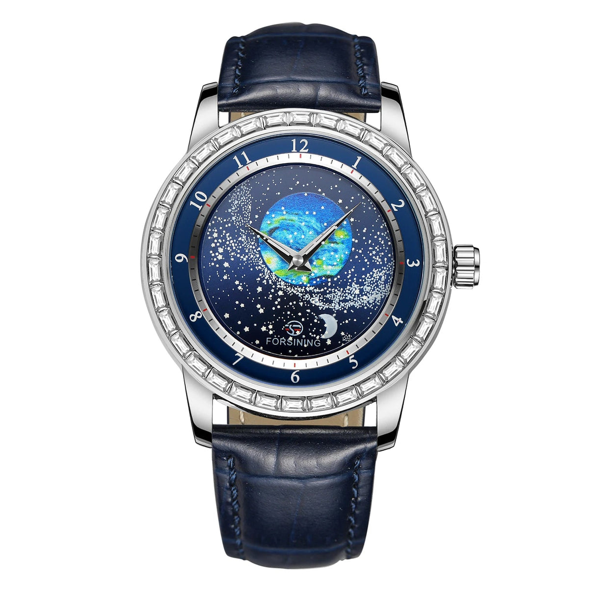 Earth Star Moon Set With Diamonds Watch