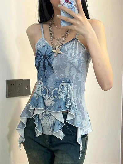 Fairycore Ruffled Top