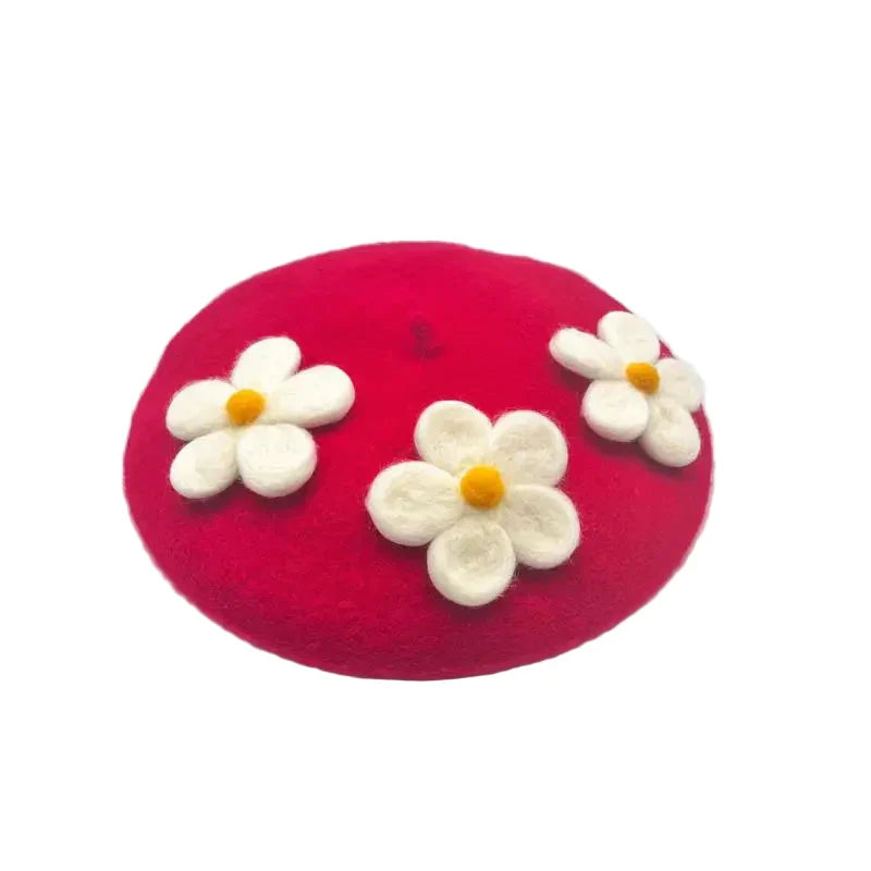 Daisy Crochet Beret