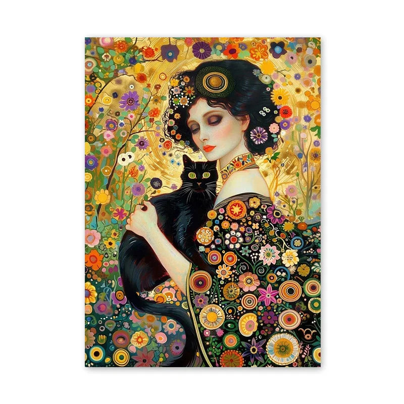 Vintage Klimt Woman Paint
