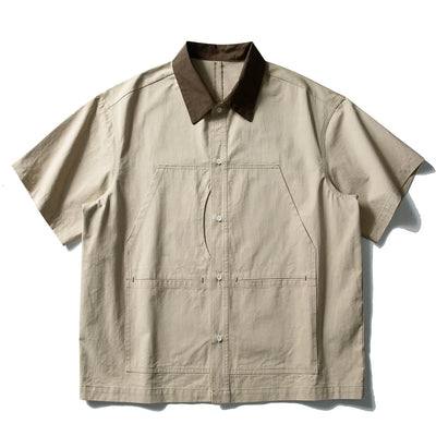 Vintage japanisches Hemd aus reiner Baumwolle