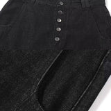 Retro Black Curved Elegant Jeans