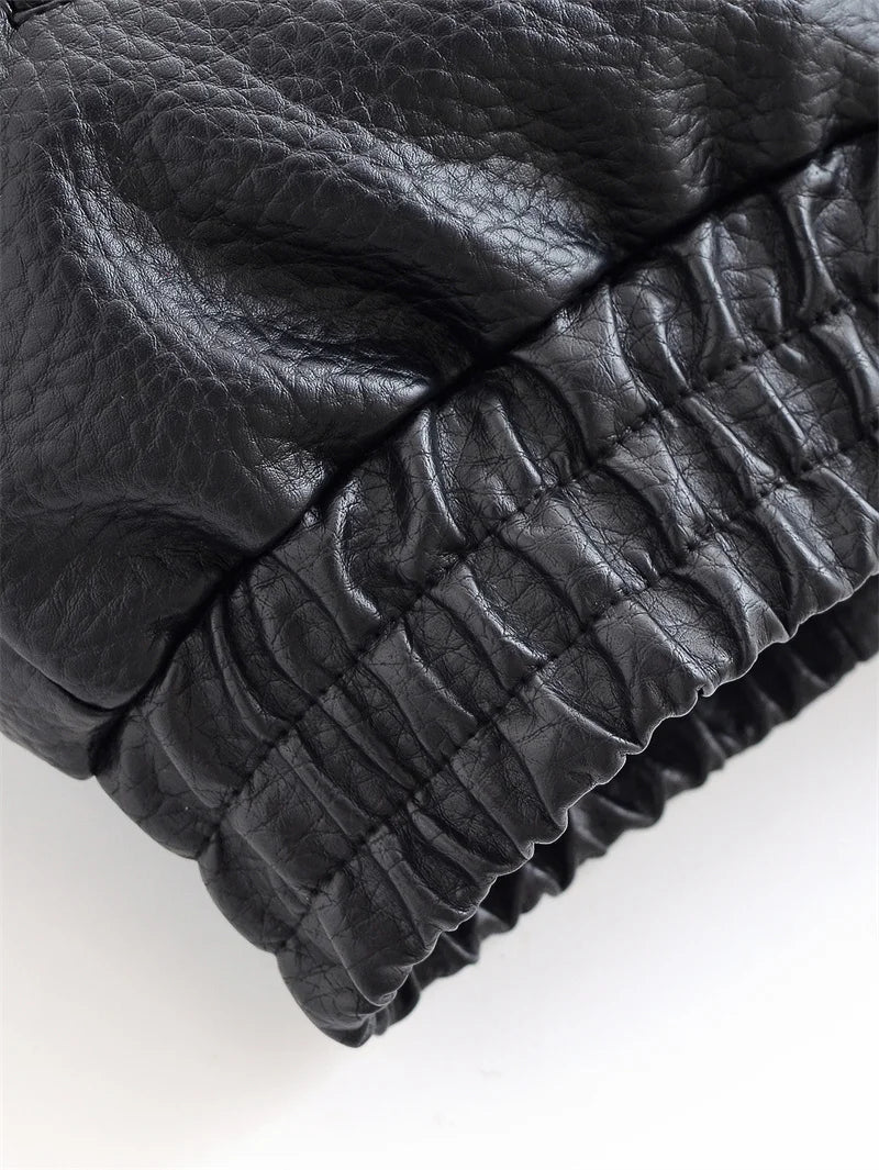 Women's Faux Leather Black Jacket