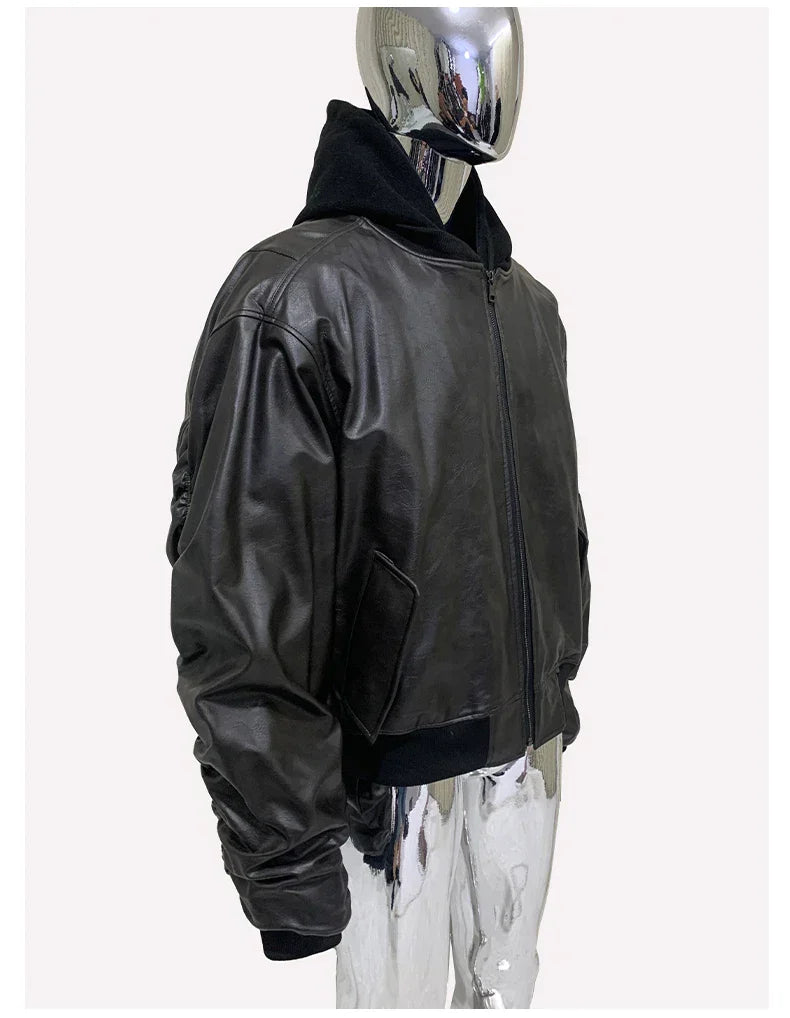 Acubi Vintage Faux Suede Hoodie