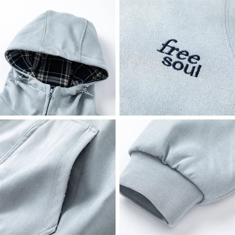 Warm Hooded Winter Sweatshirt