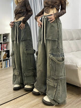 Straight Leg Multi-Pocket Cargo Jeans
