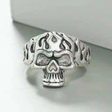 Vintage Thai Silver Skull Head Ring