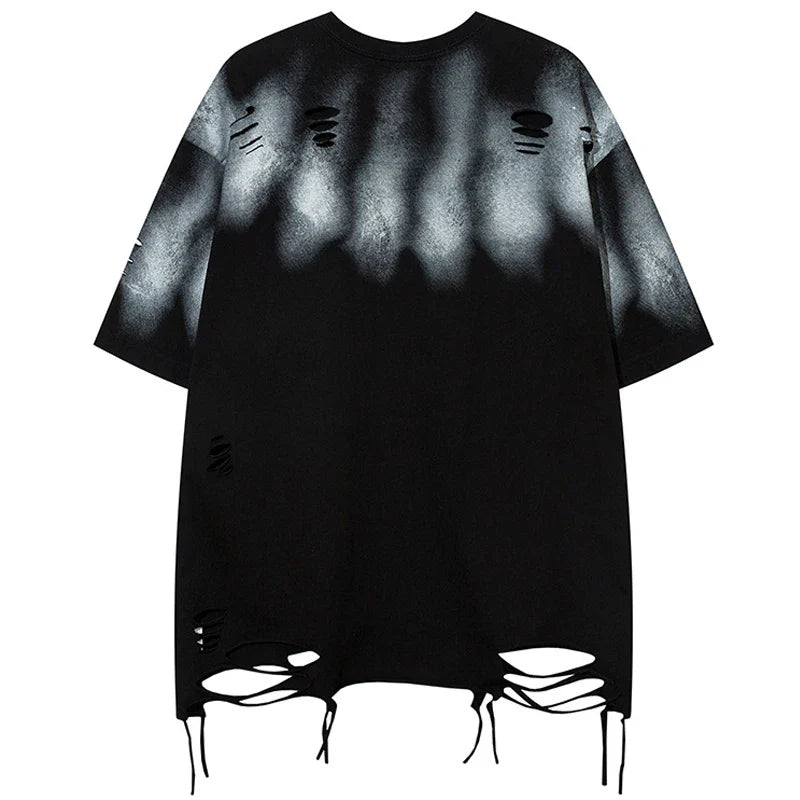 Distressed Crew Neck T-Shirt