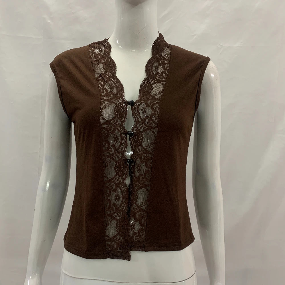 Y2K Baddie Lace Top