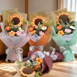 Handmade Crochet Bouquet Sunflower