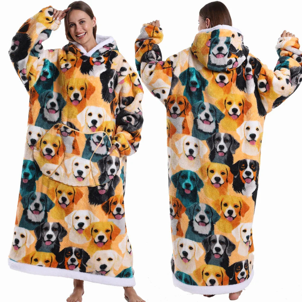 Cartoon Tragbare Homewear Pyjama-Decke