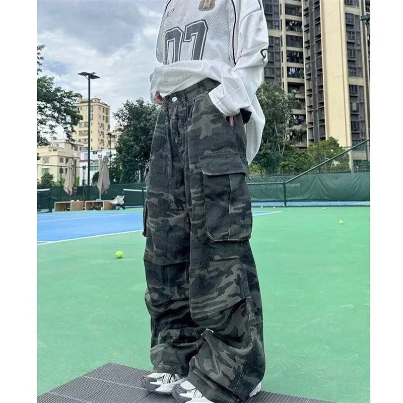 Y2K Camo Oversized Cargo Pants